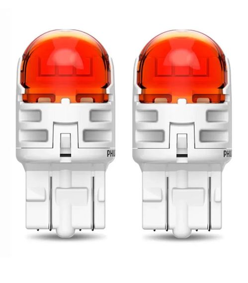 Комплект светодиодных ламп Philips 11066AU60X2 WY21/5W LED Ultinon Pro6000 SI 12V 2.5/0.5 W3x16q AMBER
