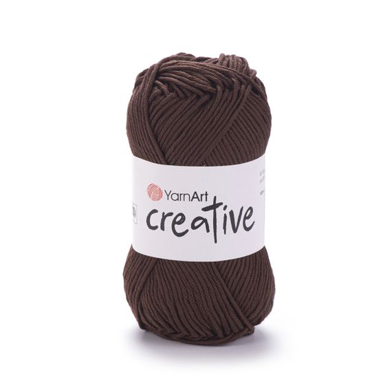 Пряжа YarnArt CREATIVE Креатив No 232 коричневый хлопок, нитки для вязания