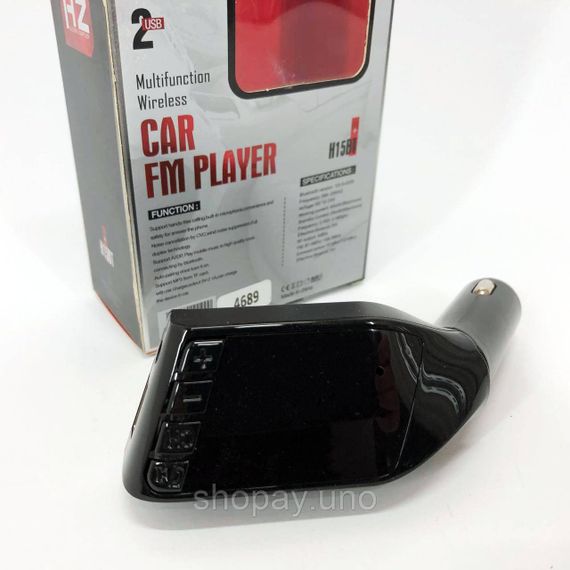Автомобильный FM трансмиттер модулятор H15 Bluetooth MP3, Fm модулятор usb. Цвет: черный | Зображення 7