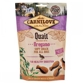 Ласощі Carnilove Dog Semi Moist Snack Quail with Oregano для собак для здорового травлення з перепелом та орегано 200 г