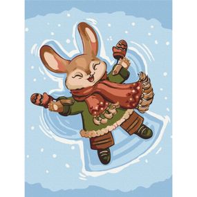 Картина по номерам "Снежный зайчик" RBS1017, 30х40 см