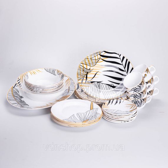 Столовый сервиз из фарфора Palm на 6 персон 32 предметов HP-HK-7