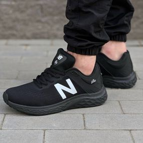 Кросівки літо New Balance колір чорний/білий