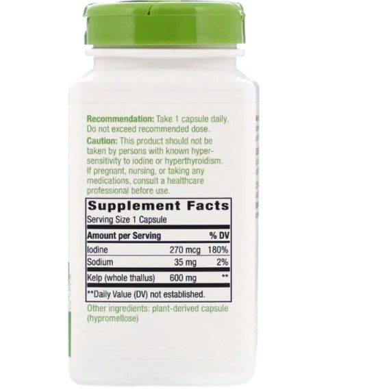 Ламинария Nature's Way Kelp 600 mg 180 Caps NWY-14508 | Зображення 1