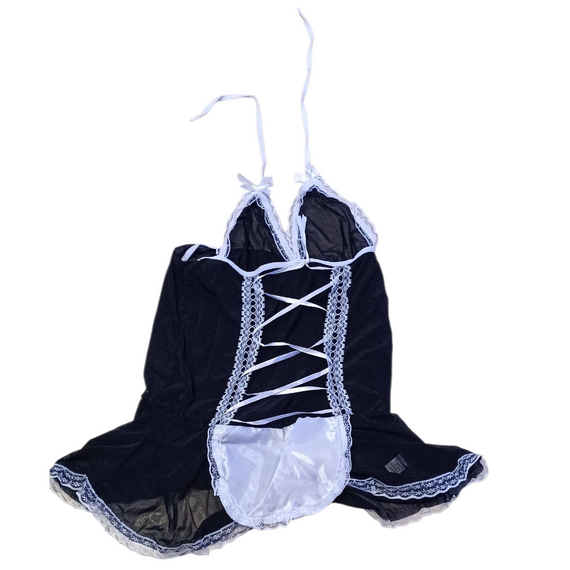 Соблазнительный комплект горничной, размер S, цвет черный / белый sexstyle | Зображення 2