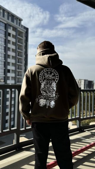 Худі мілітарі хакі смерть зачекає | Зображення 1