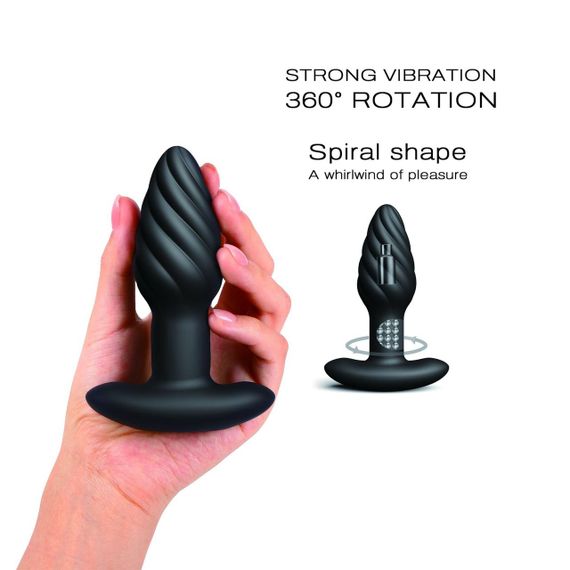 Анальна пробка з вібрацією та перлинним масажем Dorcel Spin Plug, макс. діам. 3,8 см, пульт ДК sexstyle | Зображення 1