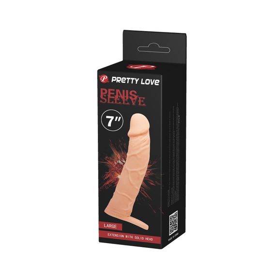 Насадка на пеніс Pretty Love Penis Sleeve, тілесна, 18 см | Зображення 9