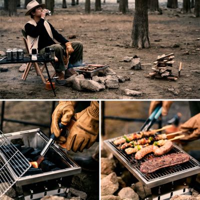 Гриль-барбекю Naturehike Mini Picnic BBQ Grill NH20CJ006 Сталь (6927595767672) | Зображення 6