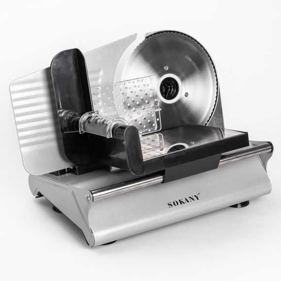 Слайсер профессиональный Sokany 500 Вт ломтерезка для мяса SK-446 | Зображення 6
