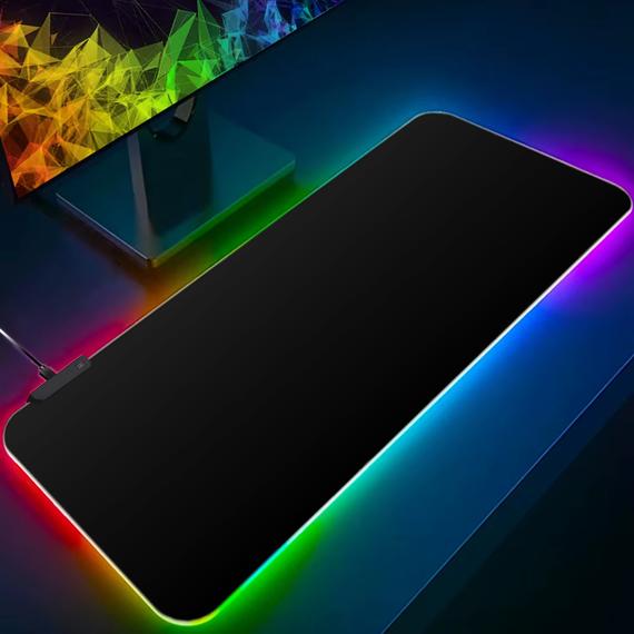 Ігрова поверхня RGB 800 x 300 x 2 мм килимок для ПК з підсвіткою black | Зображення 5