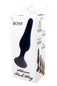 Анальный плаг Silicone Plug Black - Large Sex Aura