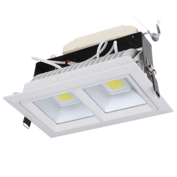 Світильник стельовий LED вбудований LED-233/2x20W CW Brille 32-241