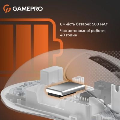 Мышка GamePro Genesis Ranker Wireless/Bluetooth/USB White (GM012W) | Зображення 9