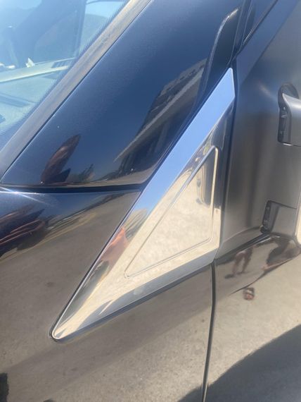 Накладка возле зеркал (2 шт, нерж) Carmos - Турецкая сталь для Volkswagen Crafter 2006-2017 гг | Зображення 7