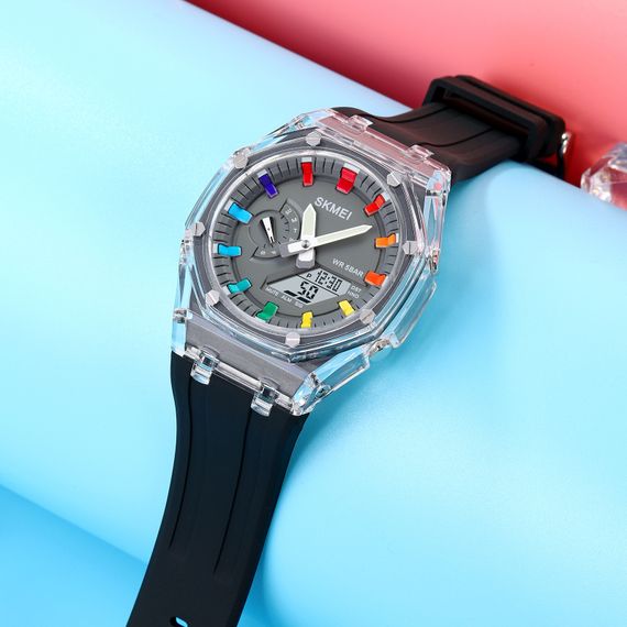 Наручний годинник Skmei 2100BKGY Black-Grey | Зображення 3