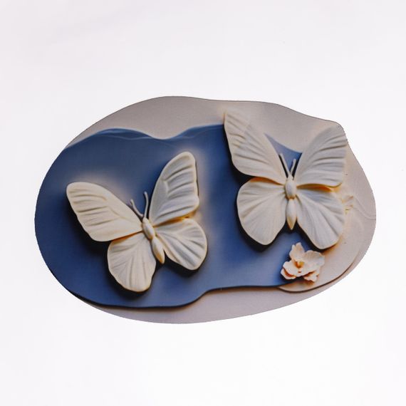 Коврик для ванной комнаты с 3D-эффектом Hover Bloom 58*38 см диатомитовый Синий HP-42-36