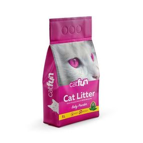 Наповнювач Catfun бентонітовий для котячих туалетів ароматом дитячої присипки 5 л