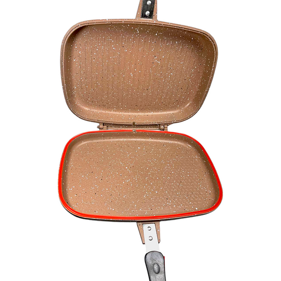 Сковорода гриль двойная BN-555 Бежевая