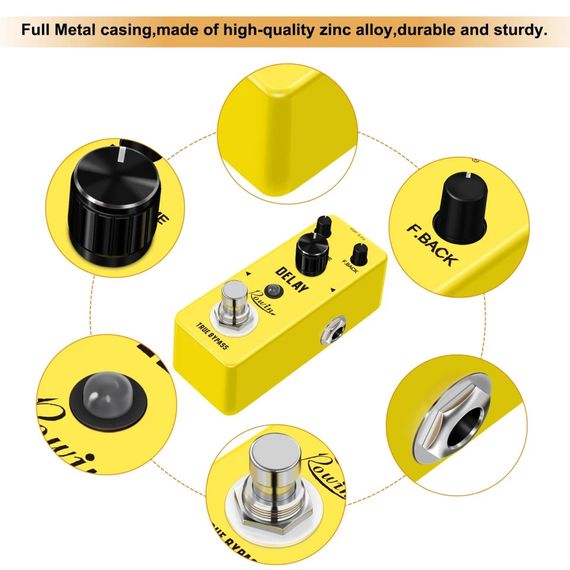 Гітарна педаль ефектів дилей Rowin LEF-314 Analog Delay для електрогітари електрогігітарі гітарі гітари | Зображення 5