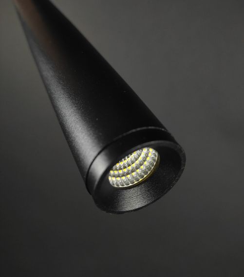 Люстра світлодіодна підвісна LED світильник для квартири на стелю лед 27682 Чорний 64-160х6х6 см. | Зображення 2