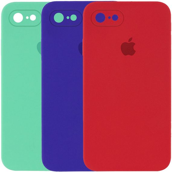 Чохол Silicone Case Square Full Camera Protective (AA) для Apple iPhone 7 / 8 / SE (2020) (4.7")