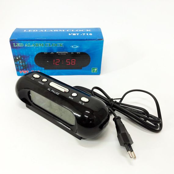 Настільний годинник з яскравими цифрами, Годинник зі світловим табло Настільний з будильником KV-28 | Зображення 3