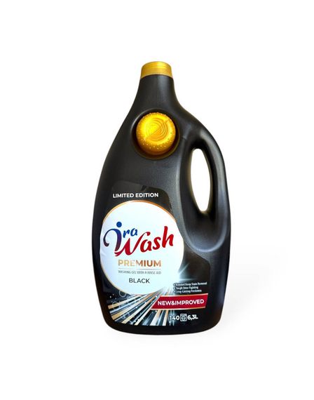 🖤 Ira Wash BLACK Premium 6.3 л | Пральний гель для чорного одягу | З ополіскувачем | 140 прань 🧺
