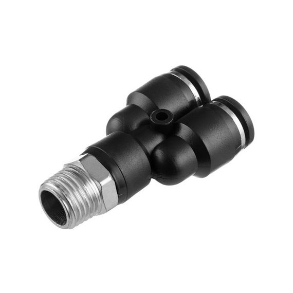 Цангове з'єднання Y-подібне для поліуретанових та ін. шлангів 8*8 мм, 1/4" зовн. різьба INTERTOOL PT-2377