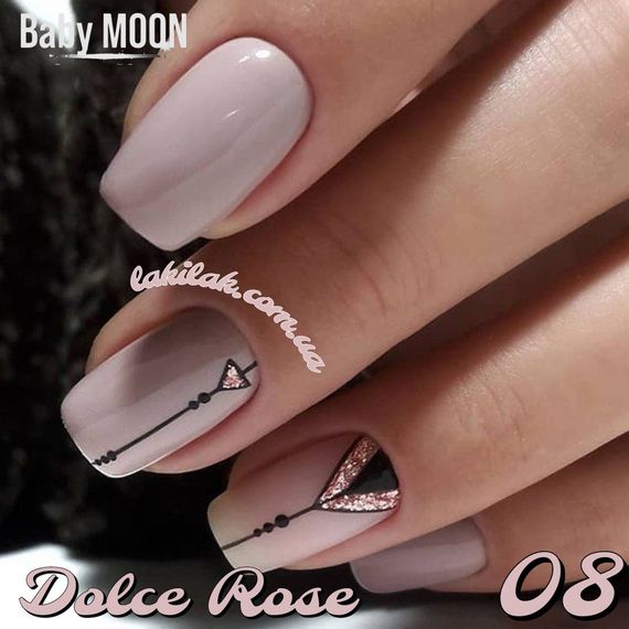 Гель-лак BABY MOON Dolce Rose №08 рожевий пудровий, 6 мл