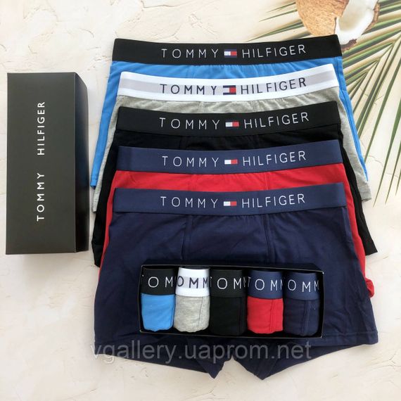 Труси в коробці на подарунок Боксери Томи Tommy Hilfiger  - ціна вказана поштучно | Зображення 1