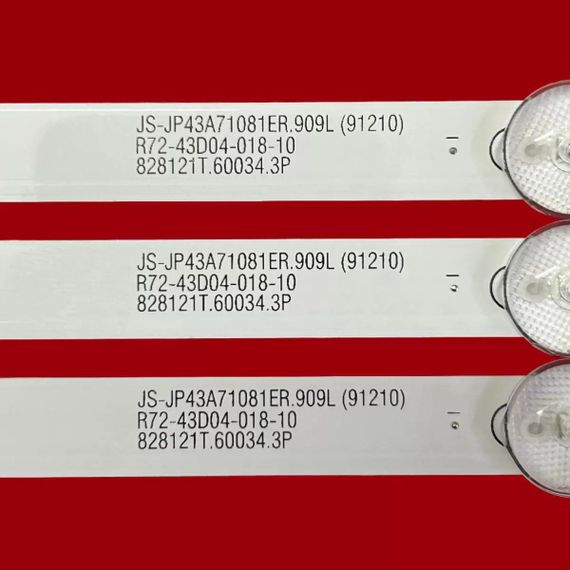 LED підсвітка TV 43" JS-JP43A71081ER.909L(91210) R72-43D04-018-10 43LU1204 43LF0206 3шт. | Зображення 1