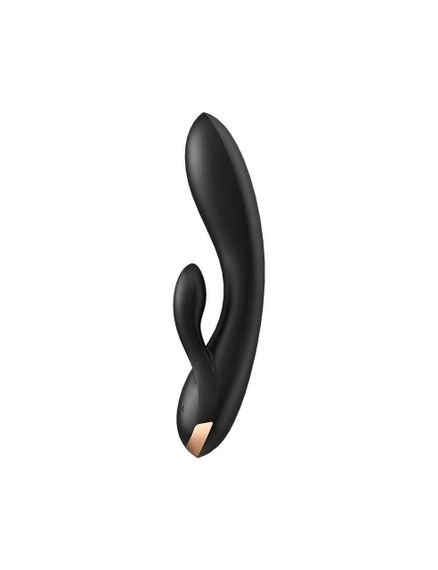 Смарт вібратор кролик із подвійним відростком Satisfyer Double Flex Black | Зображення 1