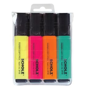 Набір текстових маркерів SCHOLZ 1080 4 шт Різнокольоровий shop (8591662021080)