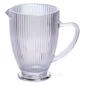 Глечик скляний 1,2 л ребристий фігурний HP7118RB