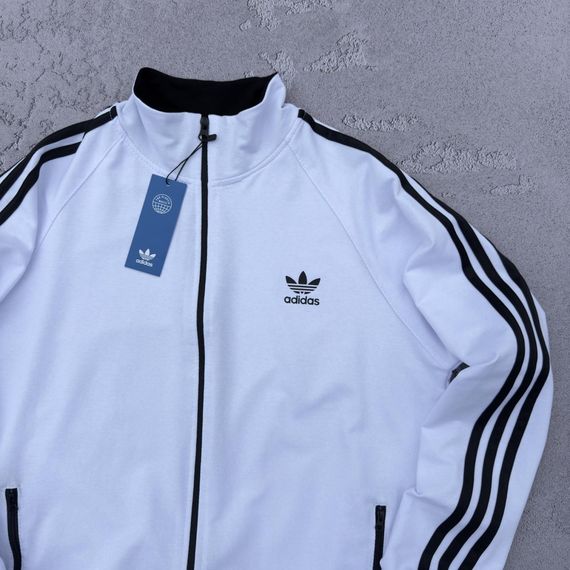 Кофта на блискавці Adidas біла | Зображення 4