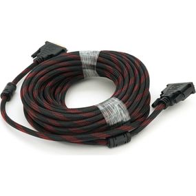Кабель мультимедийный DVI M to DVI M 10.0m 24+1pin black/red Merlion (YT-DVI(M)/(M)NY/RD-10m)