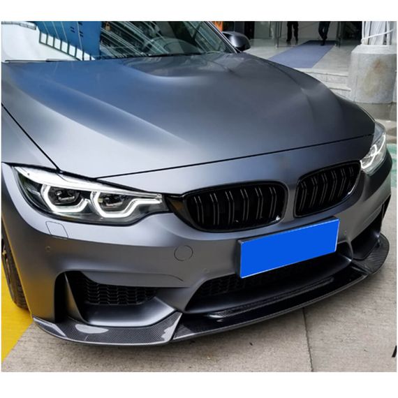 Накладка на передній бампер Lip V10 (для F82/F83, Карбон) для BMW 4 серія F-32 2012-2020 рр | Зображення 1