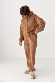 Спортивний костюм з двостороннього флісу - коричневий цвет, L/XL (є розміри)
