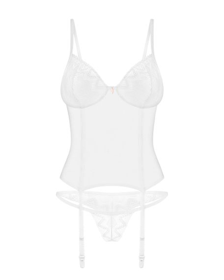 Корсет Obsessive Alissium corset Білий XL/2XL | Зображення 4