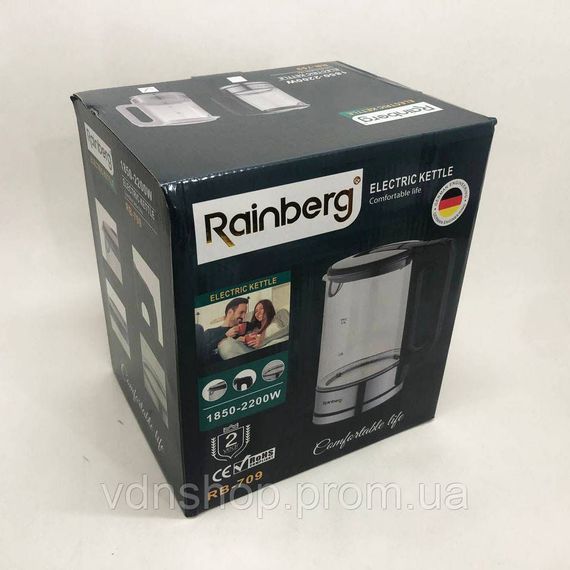 Чайник электрический домашний Rainberg, Электрический чайник бесшумный, Электрочайник удобный IJ-47 | Зображення 3
