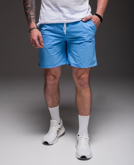 Мужские шорты из плащевки внутри с сеткой RA2031/1  цвет голубой, размер L | Зображення 4