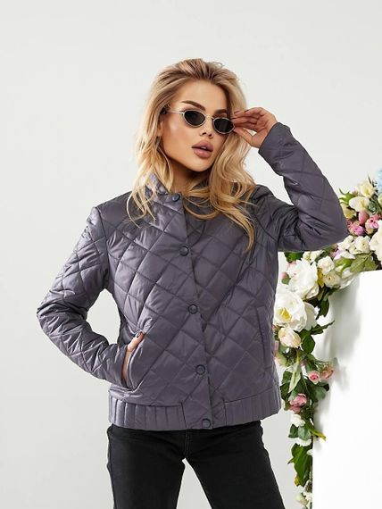 Куртка з ефектом стьобання, арт.310, графіт ( синьо сірий) | Зображення 3