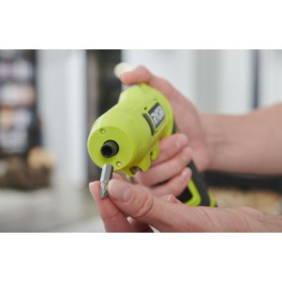 Отвертка аккумуляторная Ryobi RSDP4-120G 4В, USB, Lithium, 1х2Ah, 5Нм, 200об/мин, поворотная ручка (5133005958) | Зображення 9