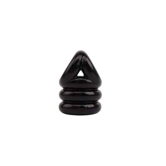 Ерекційне кільце Chisa GK Power Triangle++ Ring з утяжкою на мошонку, чорне Sex Aura | Зображення 1