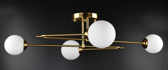 Люстра стельова на 4 лампочки 26517 Латунь 25х60х80 см.