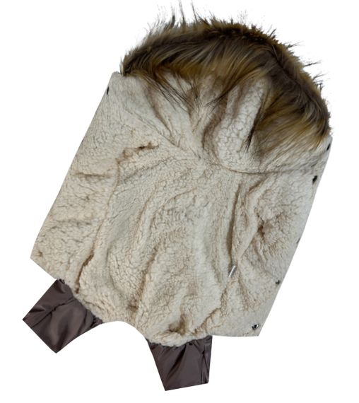 Зимовий комбінезон для дівчаток хутро шоколад AD-35 | Зображення 3