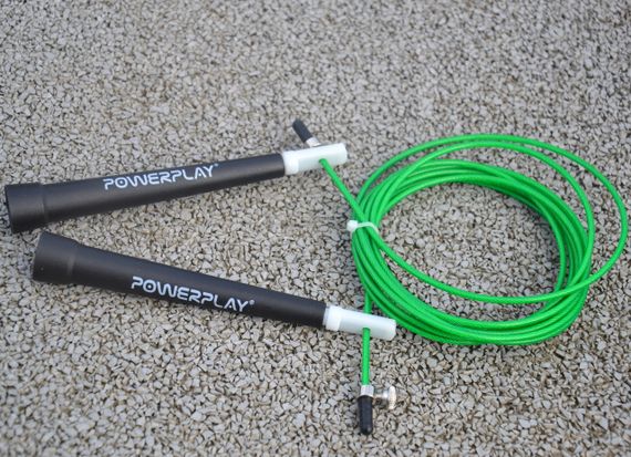 Скакалка швидкісна Паверплей 4202 Ultra Speed Rope Зелена (2,9m.) | Зображення 9