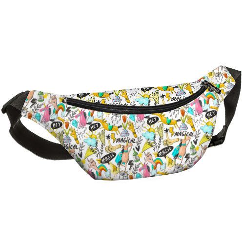 Сумка на пояс бананка Bumbag Magic 27x16 см (BB_21M002_BL) | Зображення 2