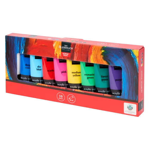 Акрилові фарби Van Bleiswijck 10 x 80 ml
